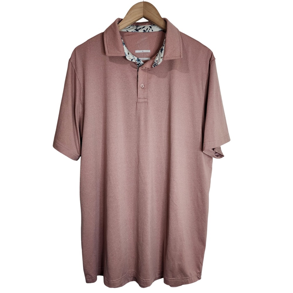 Swannies Golf‎ Polo Men's XL Short Sleeve Top Rose Pink